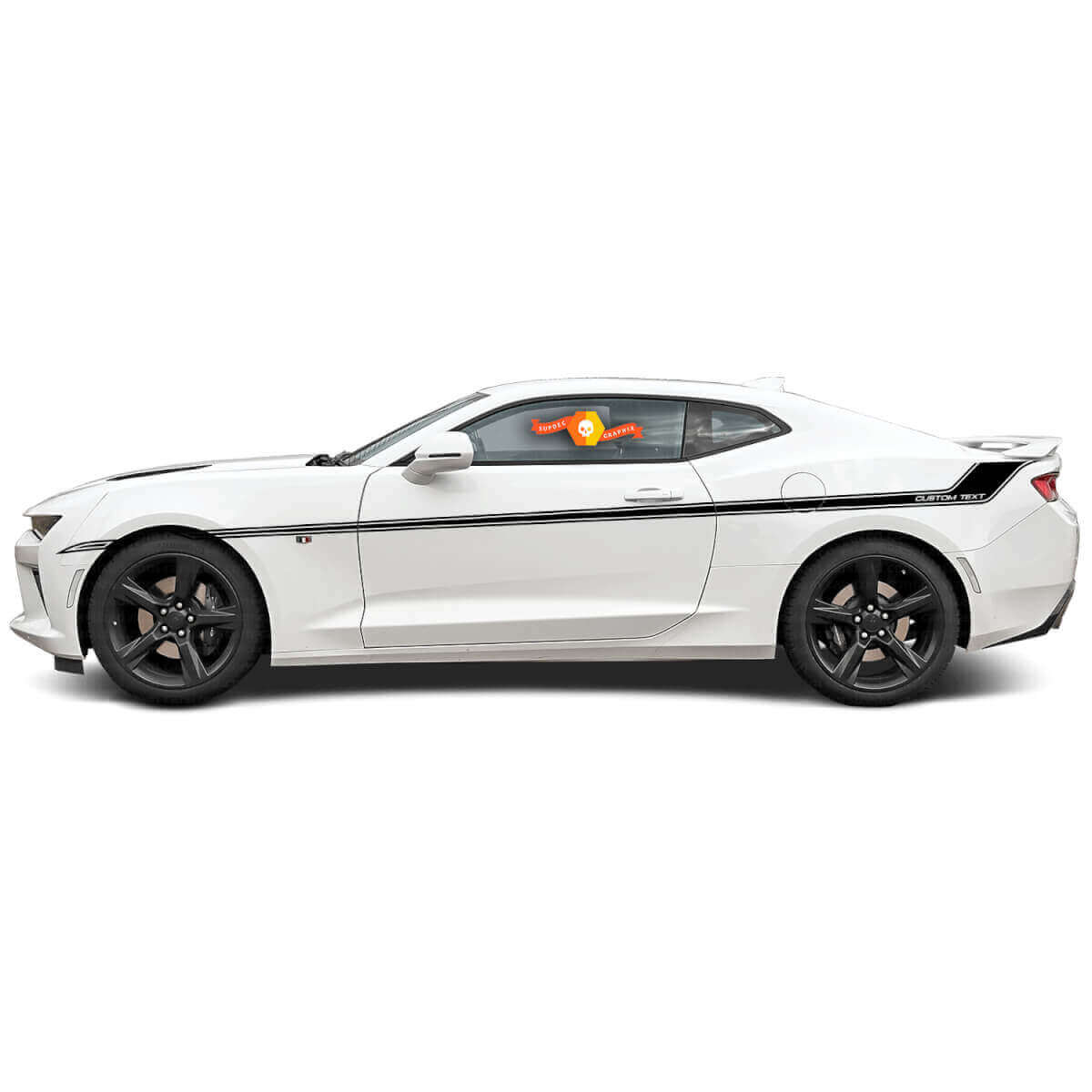 Classic Stripes Custom Text Side Vinyl Decal Kit for Chevy Camaro 2016-17