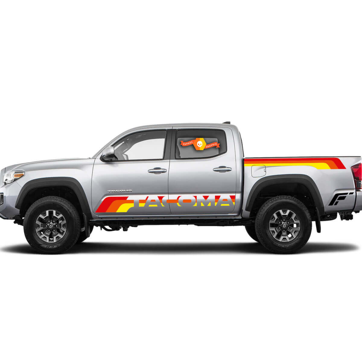Vintage Style Stripes Graphics Side Vinyl Sticker Decal For Toyota Tacoma