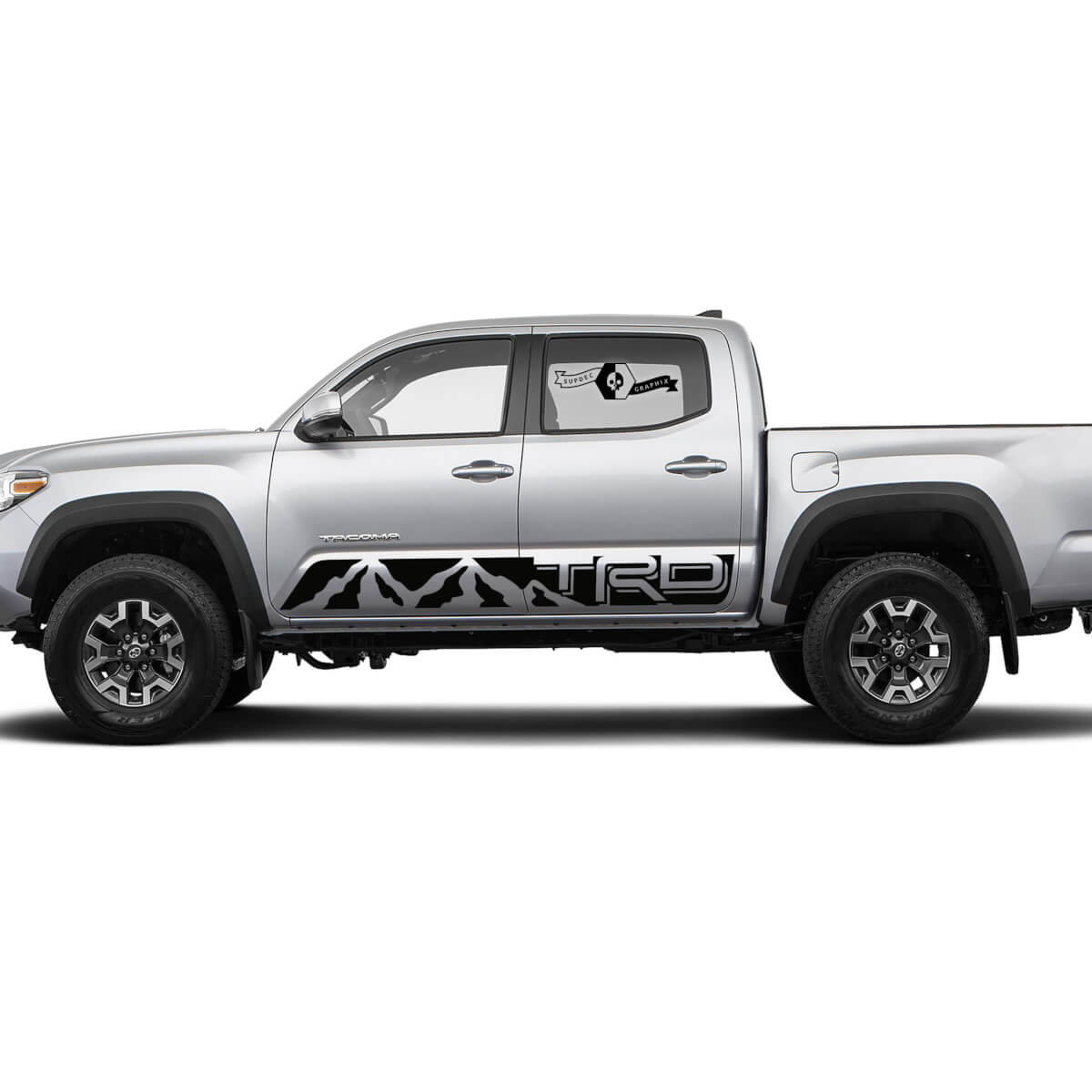 Pair Stripes for Tacoma Side Rocker Mountains TRD Panel Vinyl Stickers Decal fit to Toyota Tacoma
