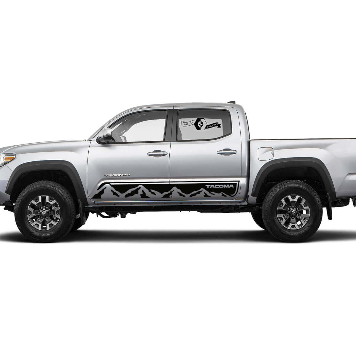Mountai Style Side Stripes Vinyl Decal Kit for Toyota Tacoma