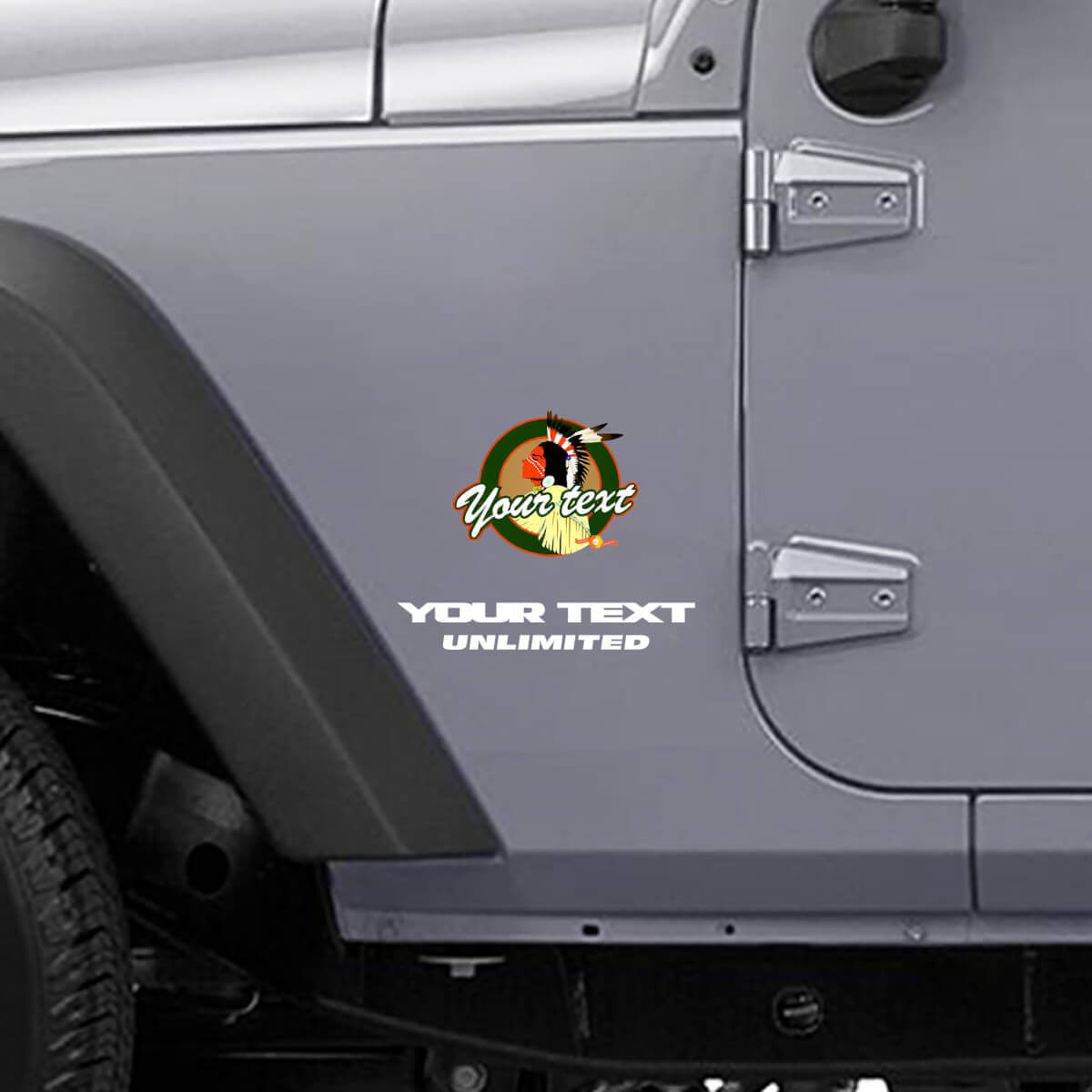 Custom Text & Logo Vinyl Decal Kit for Jeep Wrangler CJ