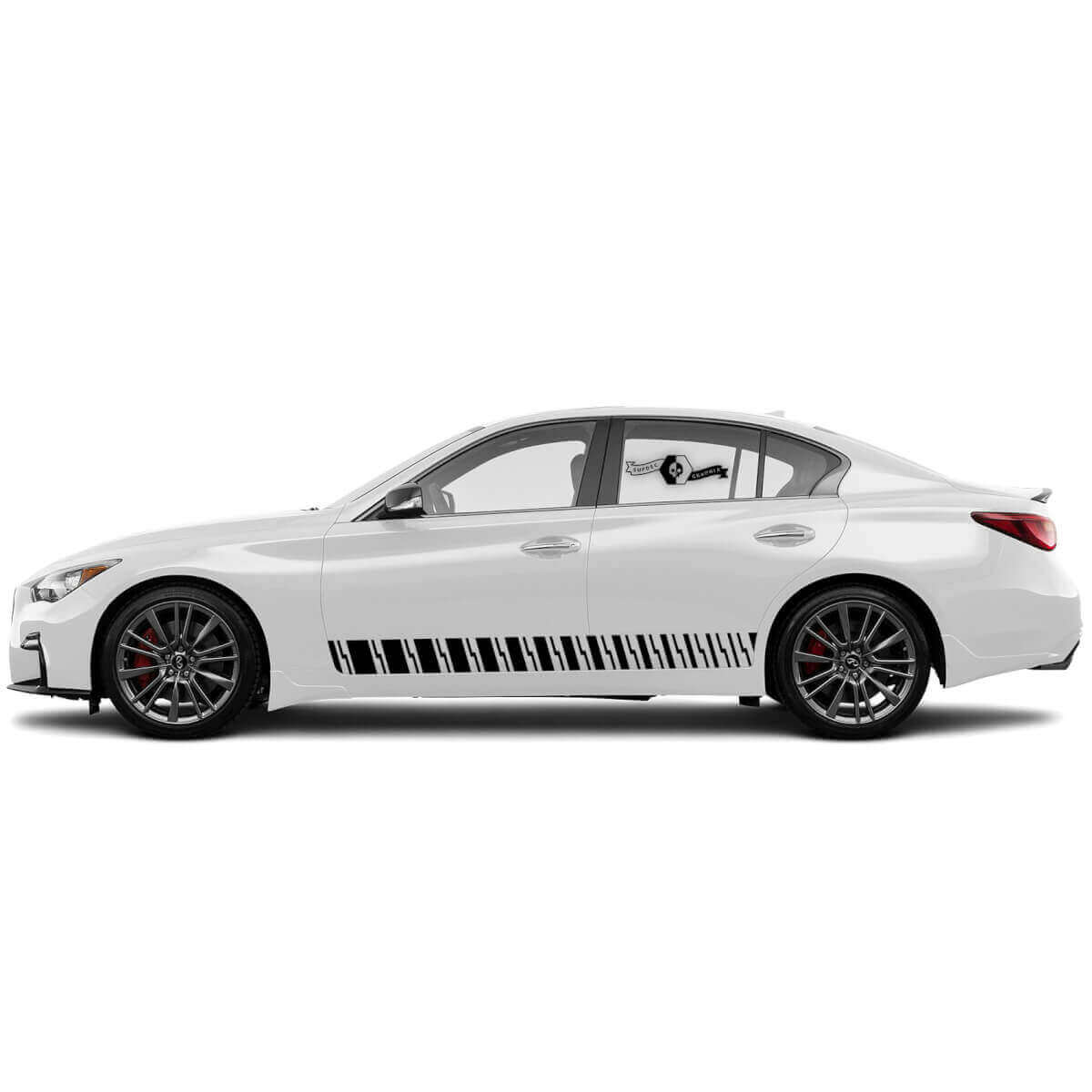 Geometrical Stripe Decal Side Doors Sticker 2 for INFINITI Q50 Q60