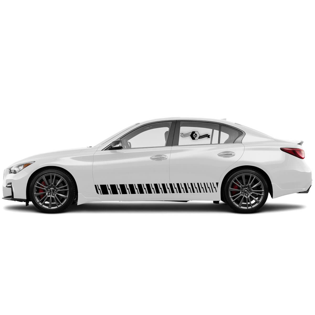 Pair Decal Sticker Side door Stripe for INFINITI Q50 Q60
