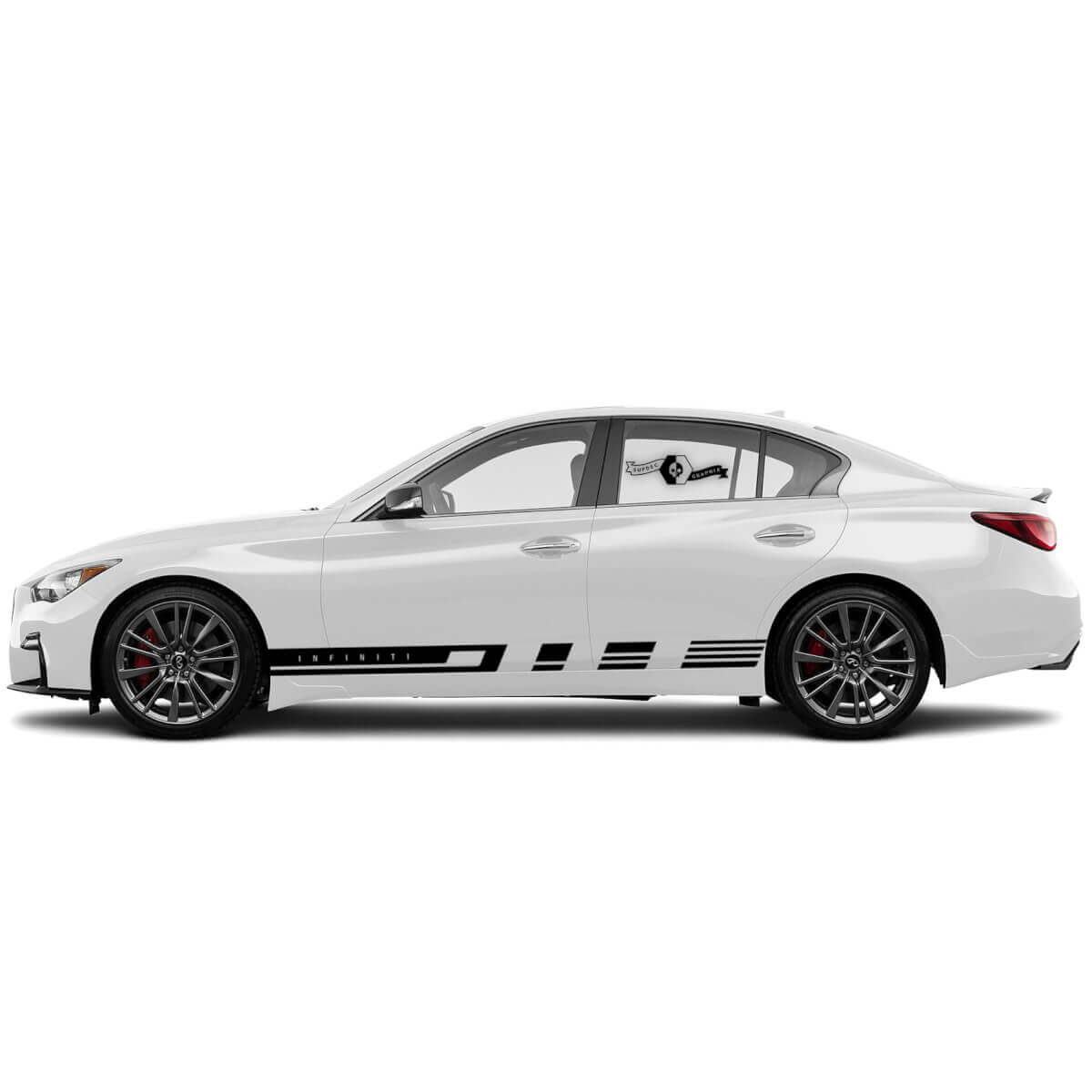 Pair Decal Sticker Side door Body Side Stripe for INFINITI Q50 Q60
