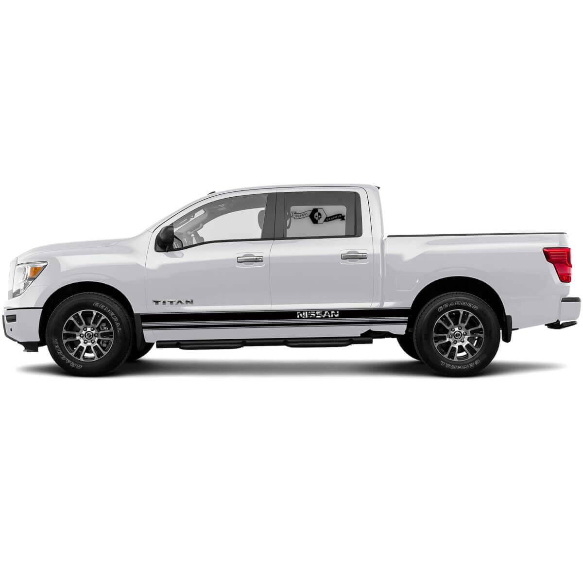 Straight Lines Side Rocker Panel Vinyl Decal Sticker Kit For Nissan Titan