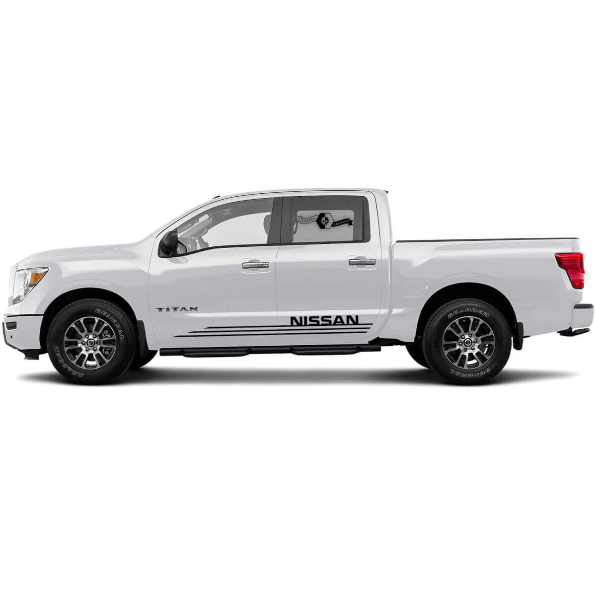 Pair Nissan Decal Strobe Line Rocker Panel Stripe Sticker Side Stripe Kit For Nissan Titan Side Vinyl Stickers

