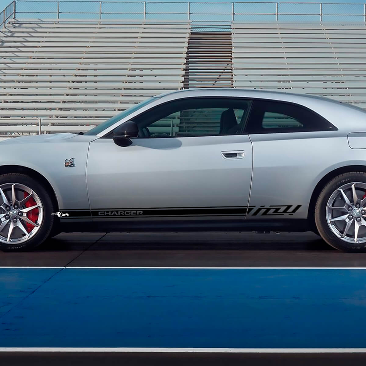 Jeep Wrangler Rubicon Prancing Moose Grey YK JK XJ Vinyl Sticker