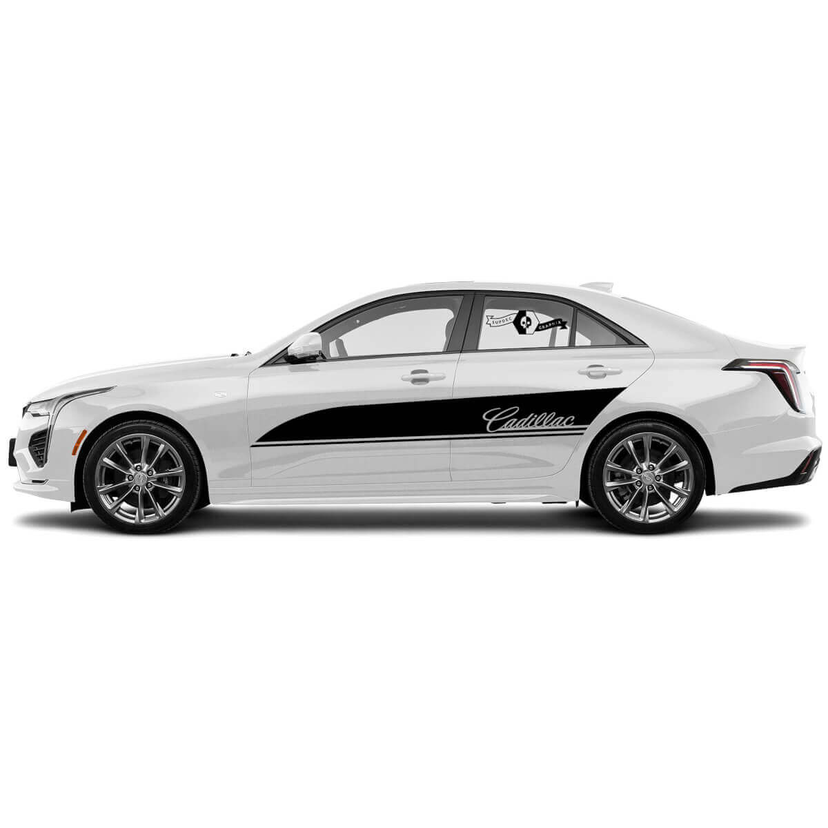 2 New Decal Sticker Stylish Doors Accent Two Trim Lines Wrap vinyl Decal for Cadillac CT4
