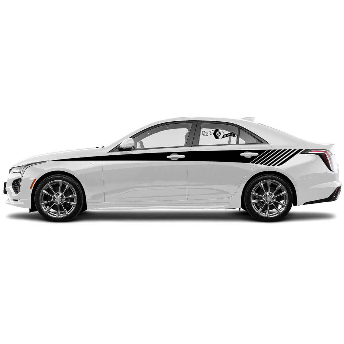 2 New Decal Sticker Stylish Doors Up Accent Lines Wrap vinyl Decal for Cadillac CT4

