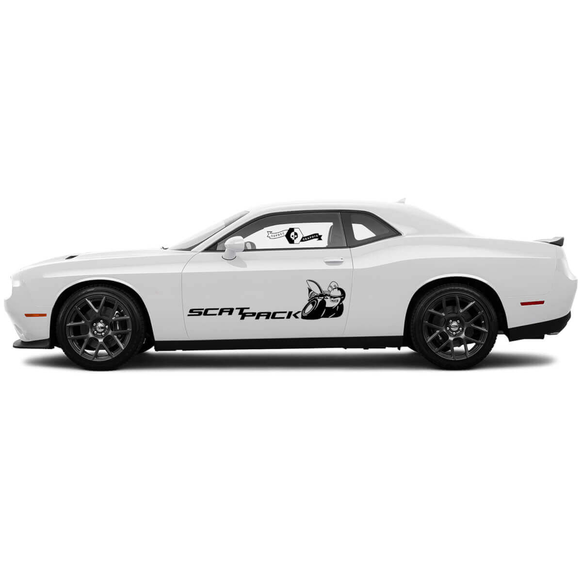 2 Side Dodge Challenger Scat Pack Doors Little Side Classic Side Vinyl Decals Graphics Sticker

