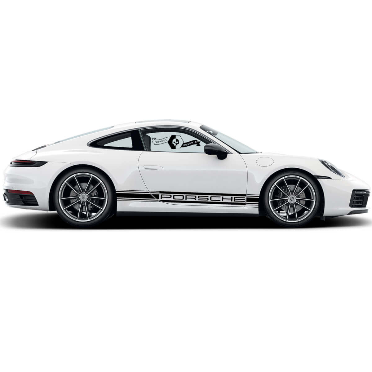 2 Porsche 911 Porsche Carrera Classic Side Stripes Doors Kit Decal Sticker
