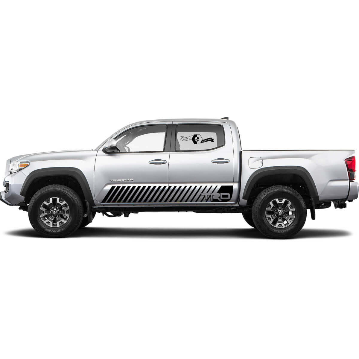 2 Decal sticker kit For Toyota Trd Tacoma Stripe Doors Wrap Rocker Panel Decal Sticker Graphic
