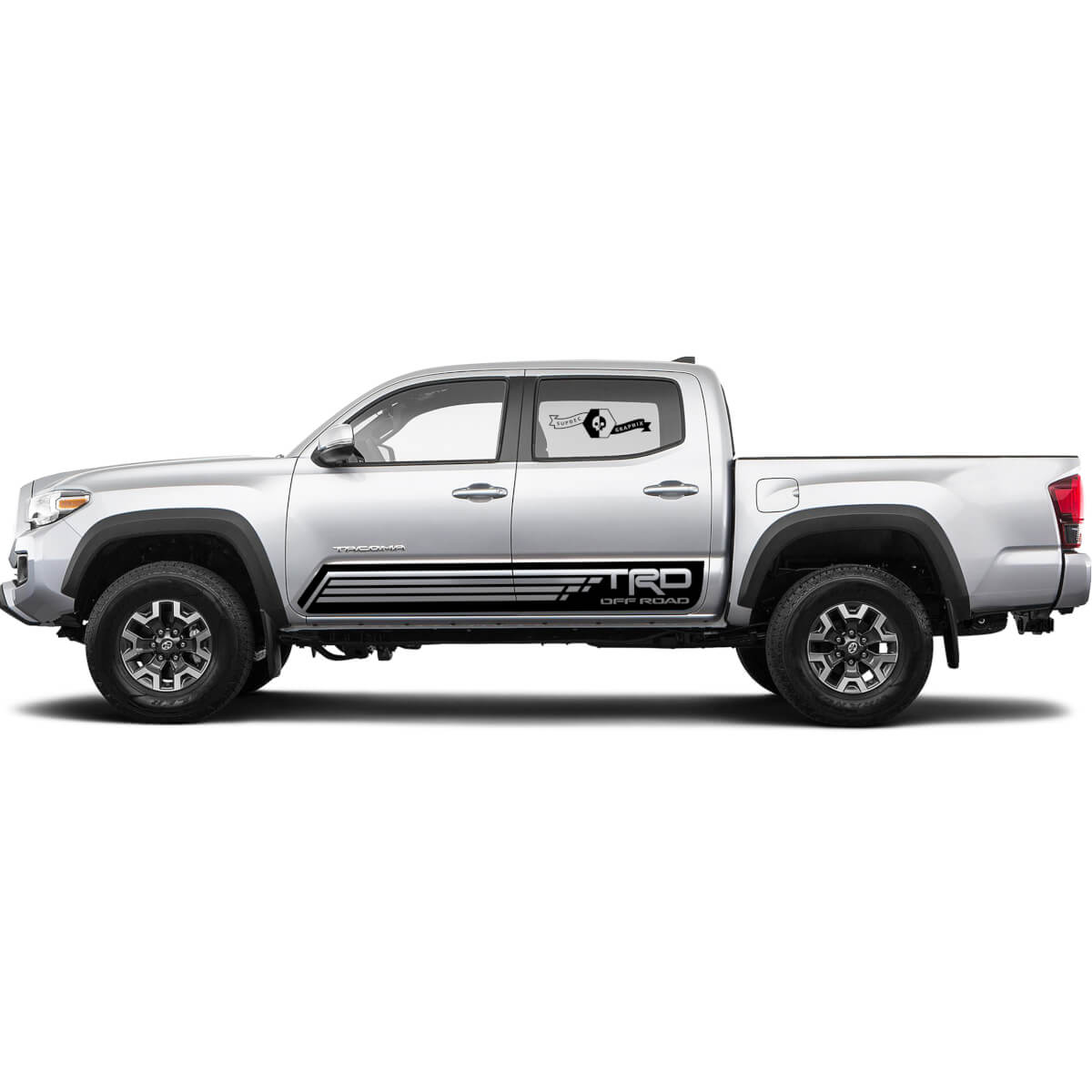 2 Decal sticker kit For Toyota Trd Slit Lines Tacoma Stripe Doors Rocker Panel Decal Sticker Graphic
