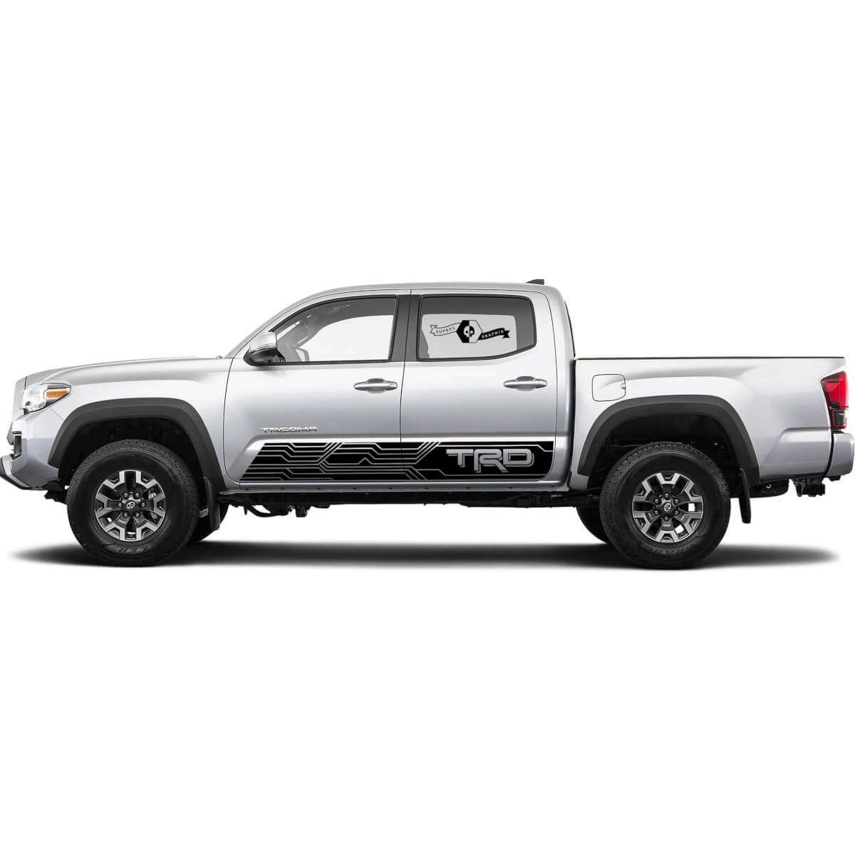 2 For Toyota Trd Slit Lines Tacoma Stripe Doors Rocker Panel Decal Sticker Graphic New
