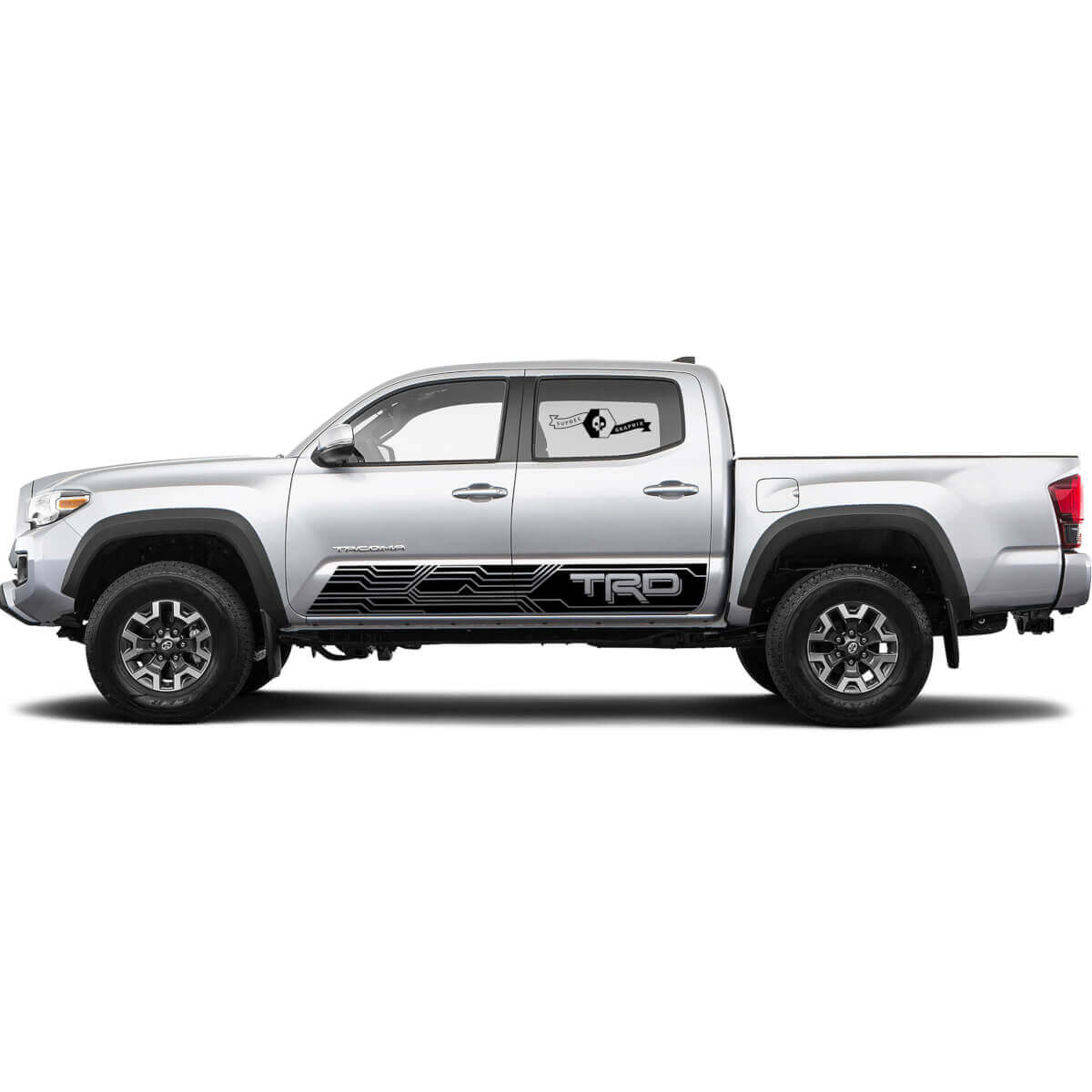 2 For Toyota Trd Slit Lines Tacoma Stripe Doors Rocker Panel Decal Sticker Graphic New
