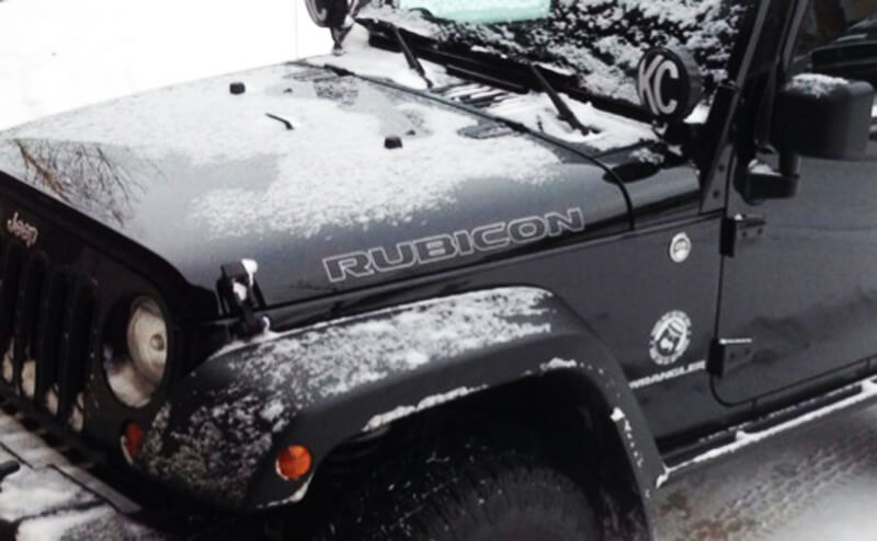 2 Jeep Rubicon Hood Any Colors CJ TJ YJ JK XJ cricut Vinyl Stick