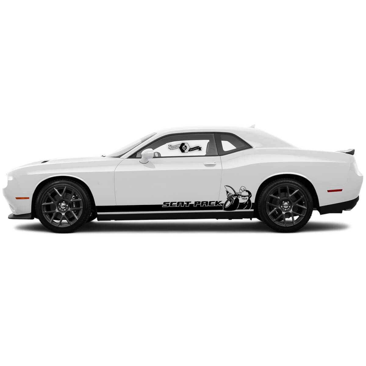 SRT Scat Pack Rocker Panel Stripes Vinyl Decals for Dodge Challenger