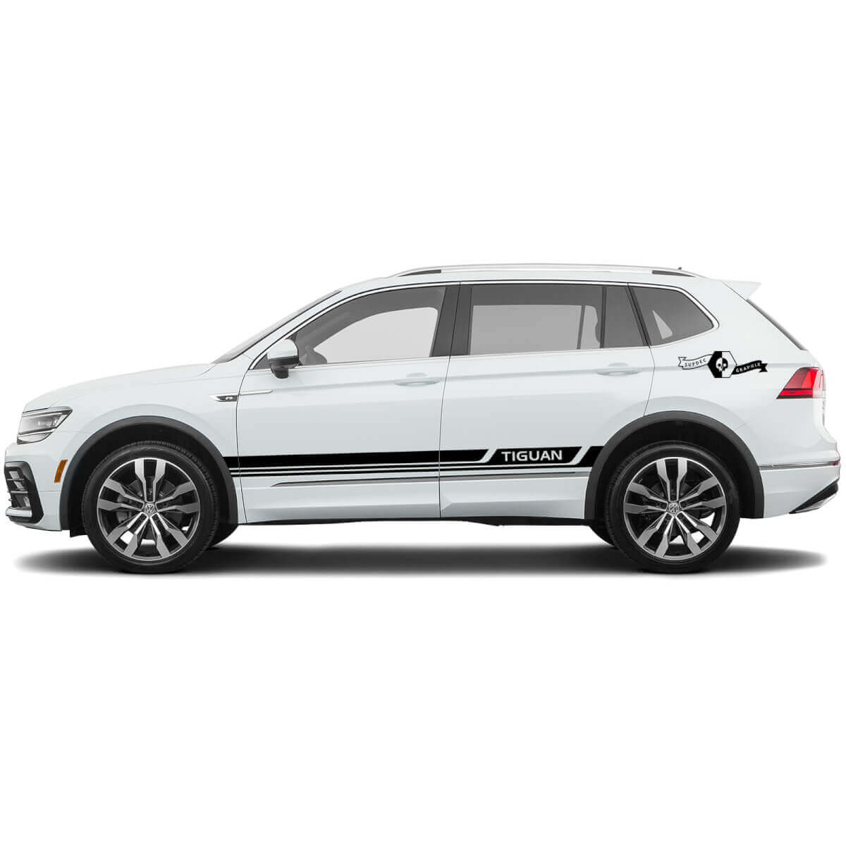 Volkswagen TIGUAN 2x side stripes body decal graphics vinyl stickers punk
