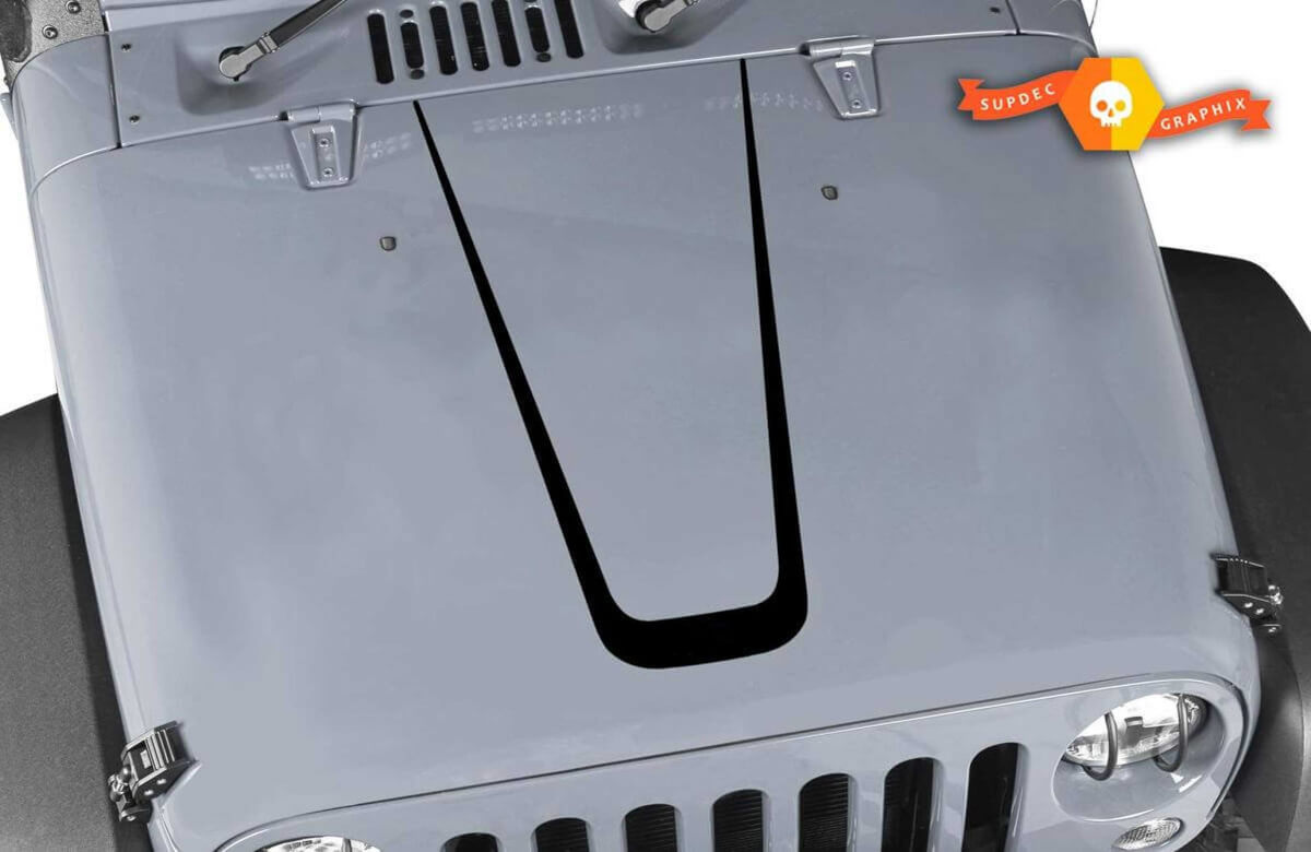 Jeep Wrangler Hood  CJ XJ YJ TJ Vinyl Decal Sticker