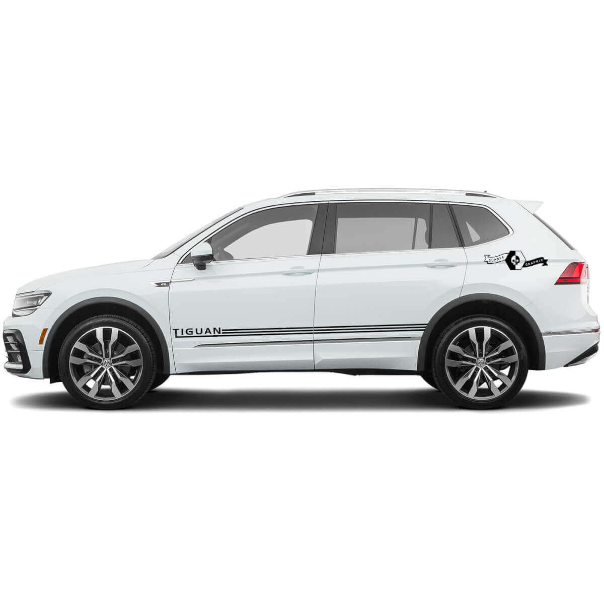 Lines Door Side Stripes Vinyl Decal Graphics Stickers For Volkswagen Tiguan
