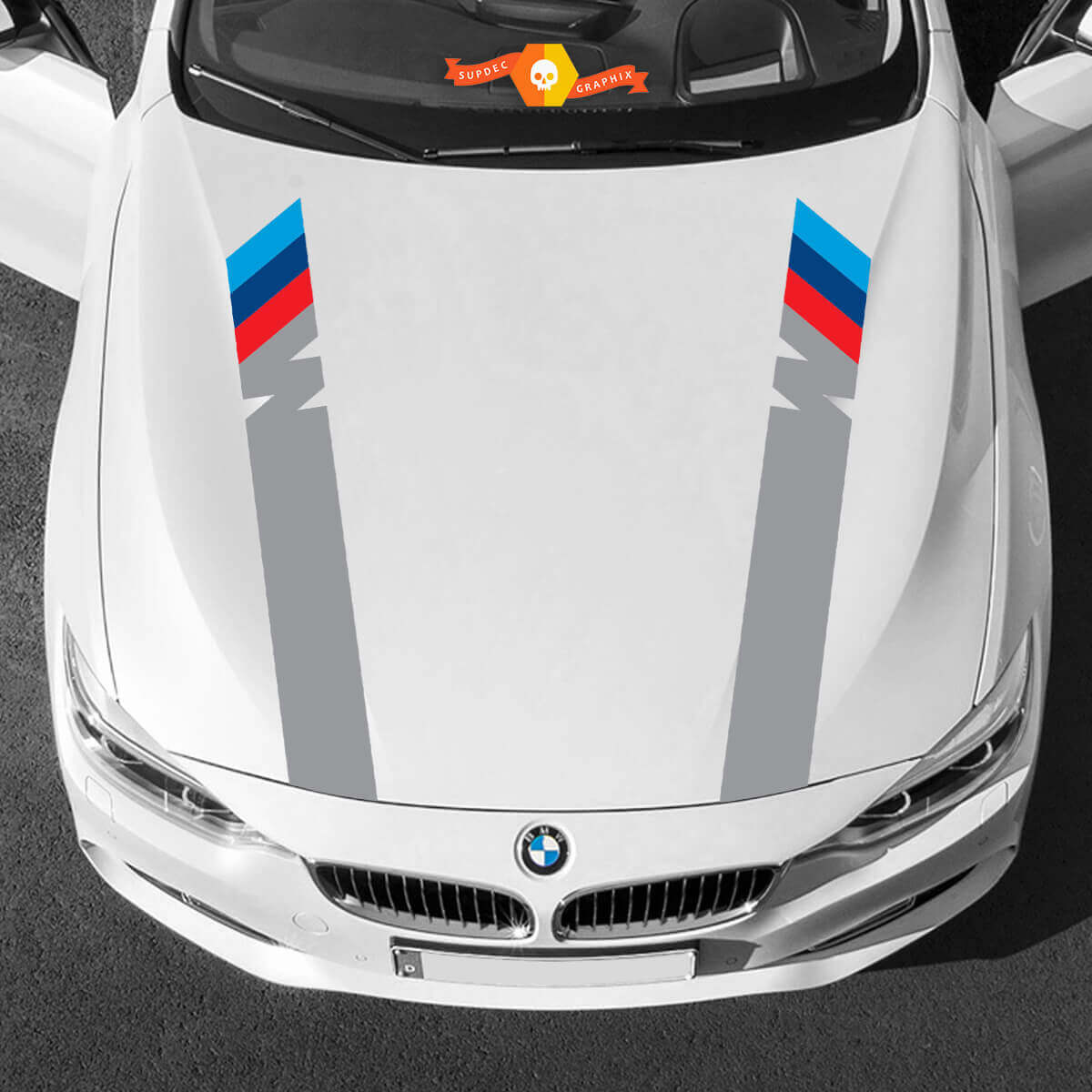 Both Hood stripes M Power M colours for BMW any generations and models 2
