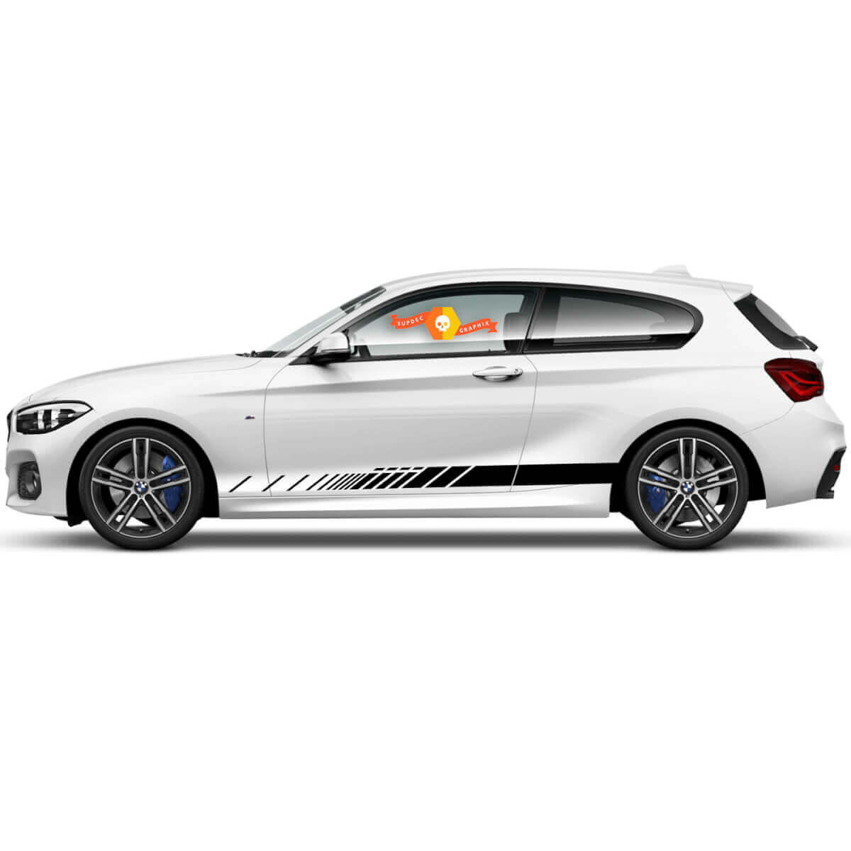 Pair Vinyl Decals Graphic Stickers side for BMW 1 Series 2015 rocker panel classic line
