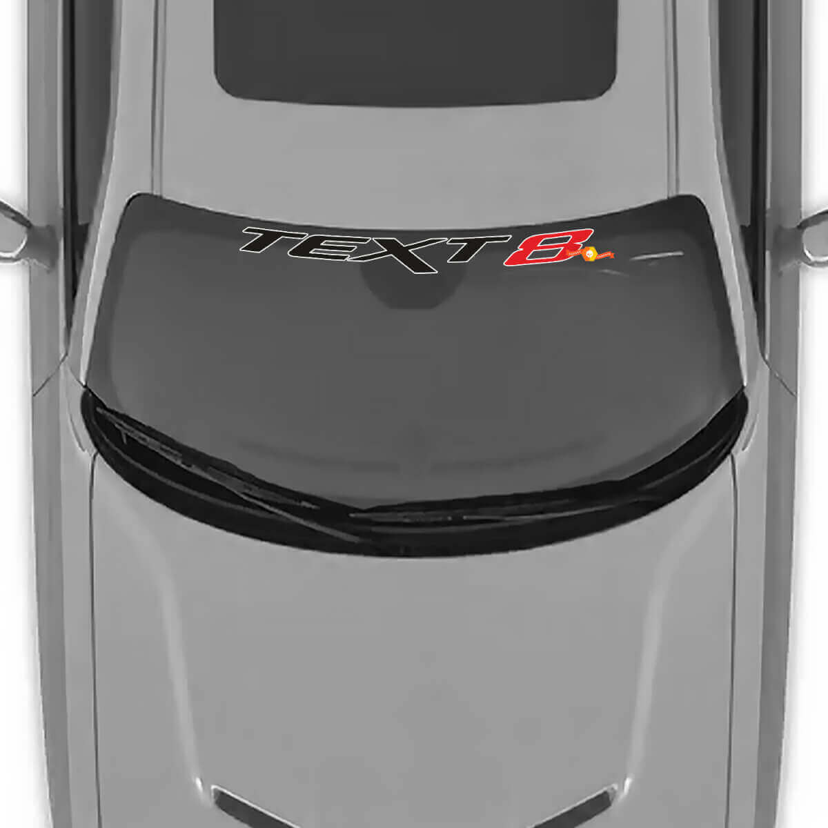 Custom Text SRT Style Windshield Vinyl Decal for Dodge Challenger 