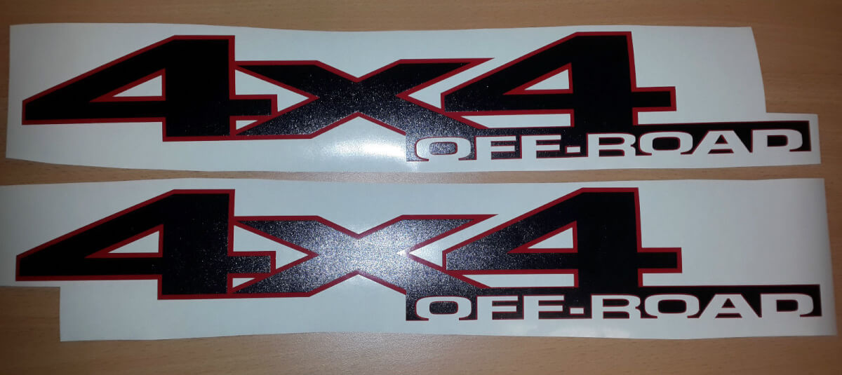 2 DODGE RAM 4x4 OFF ROAD POWER WAGON TRUCK Vinyl Decals Stickers