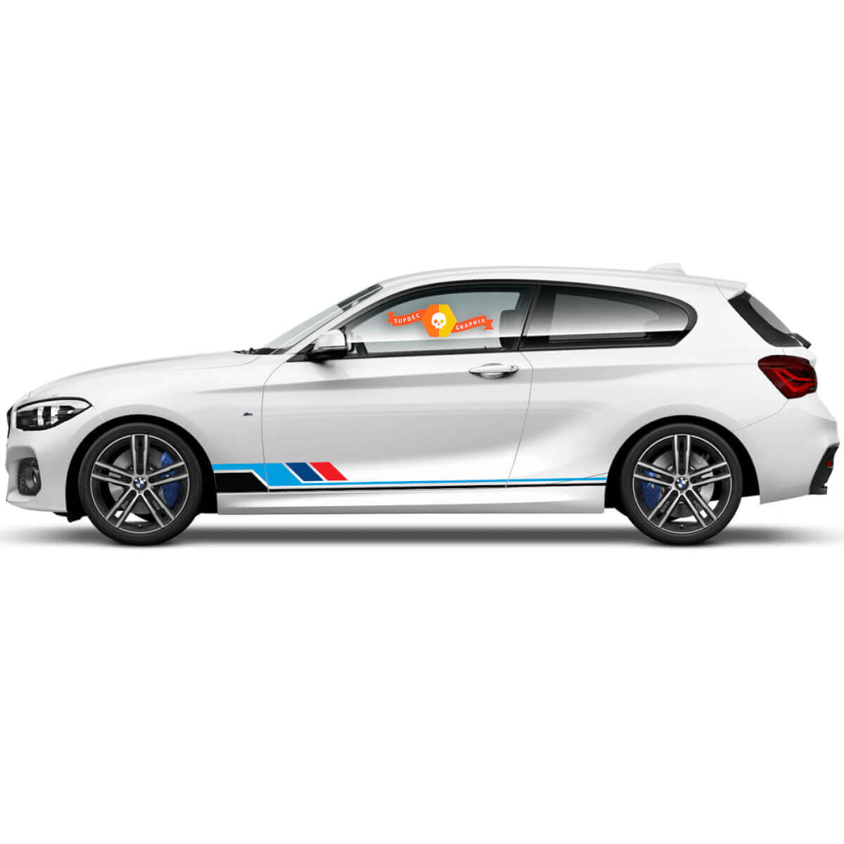 2x Vinyl Decals Graphic Stickers side bmw 1 series 2015 rocker panel strips new
