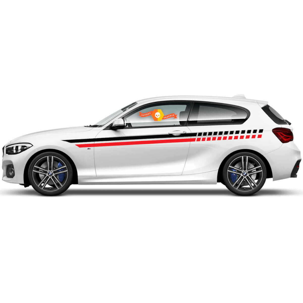 2x Vinyl Decals Graphic Stickers side for BMW 1 Series 2015 door design 2022
