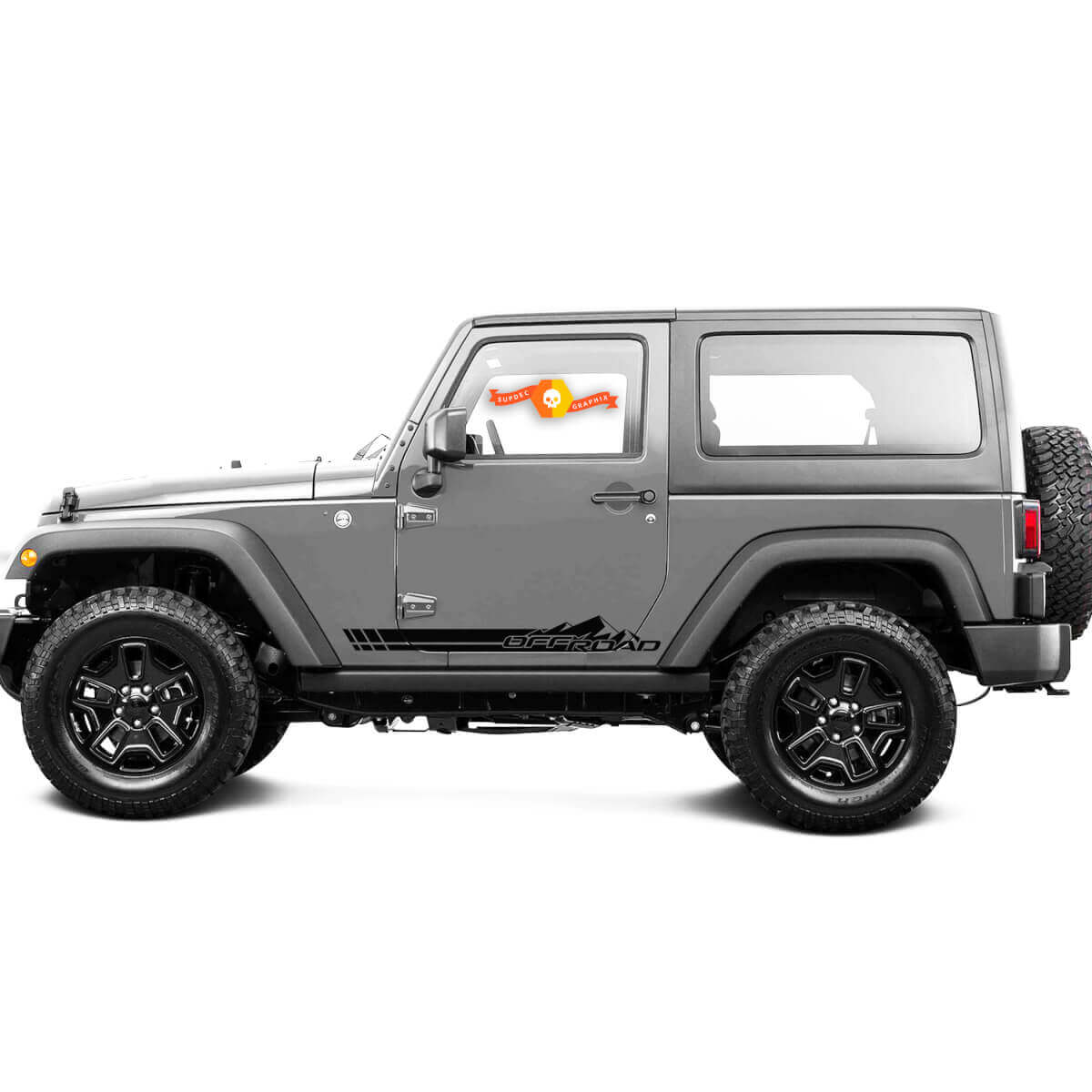 2 New JEEP Decal Sticker Rocker Panel mountains off-road side door graphics Wrangler Door
