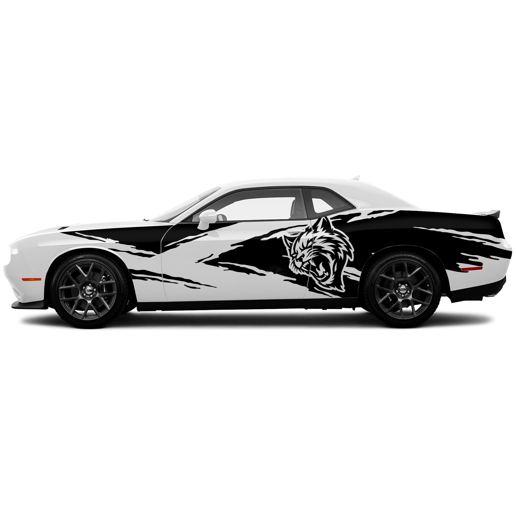 Hellcat Splash Grunge Door Side Vinyl Decal Sticker for Dodge Challenger