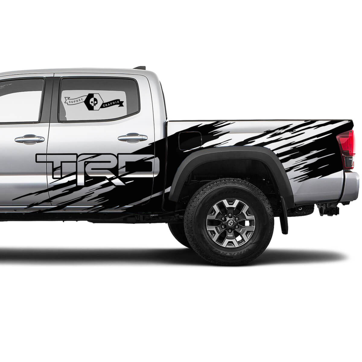 2 Tacoma Huge Side Bed Doors TRD Splatter  Vinyl Stickers Decal Kit for Toyota Tacoma
