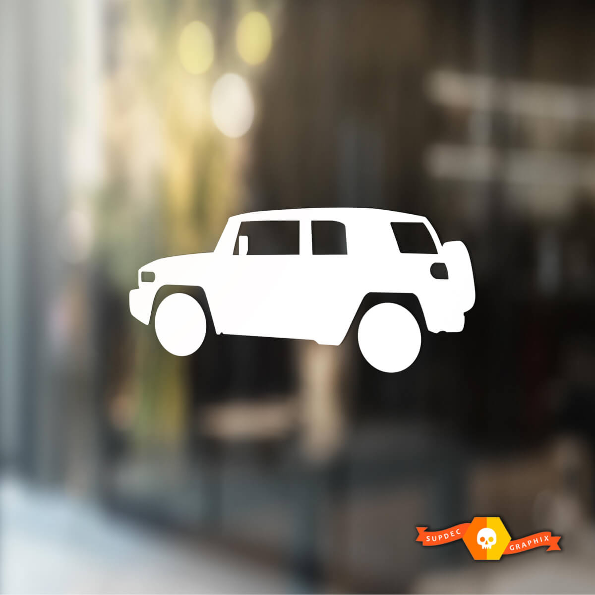 FJ Cruiser Silhouette Universal Vinyl Decal Sticker for Toyota FJ Cruiser