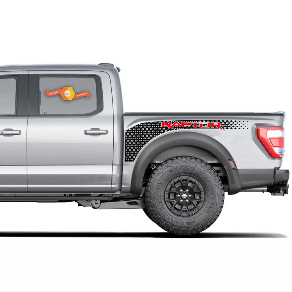 Perforated Bed Side Vinyl Decal Kit for Musclecar truck power truck 2022