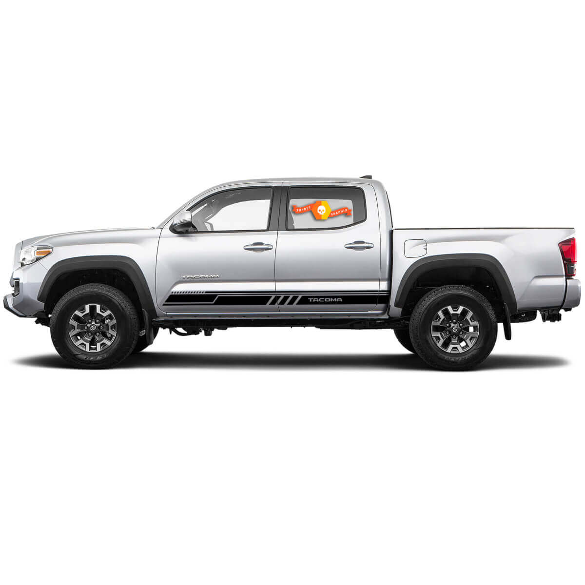 Pair New Stripes for 2015-2021 Tacoma Side Rocker Panel Vinyl Stickers Decal fit to Toyota Tacoma
