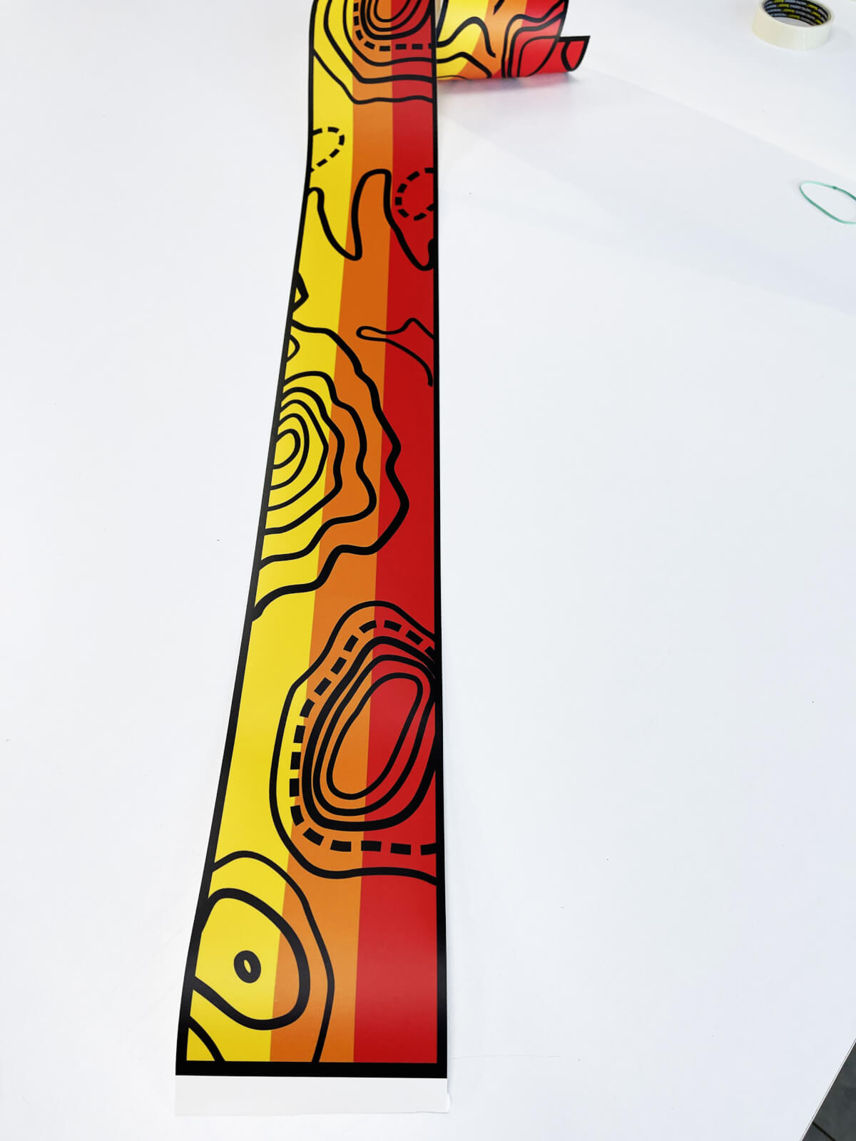 Stripe decal sticker with topographic map Vintage colours for TRD off-road Toyota Tacoma FJ Cruiser 4Runner Tundra
