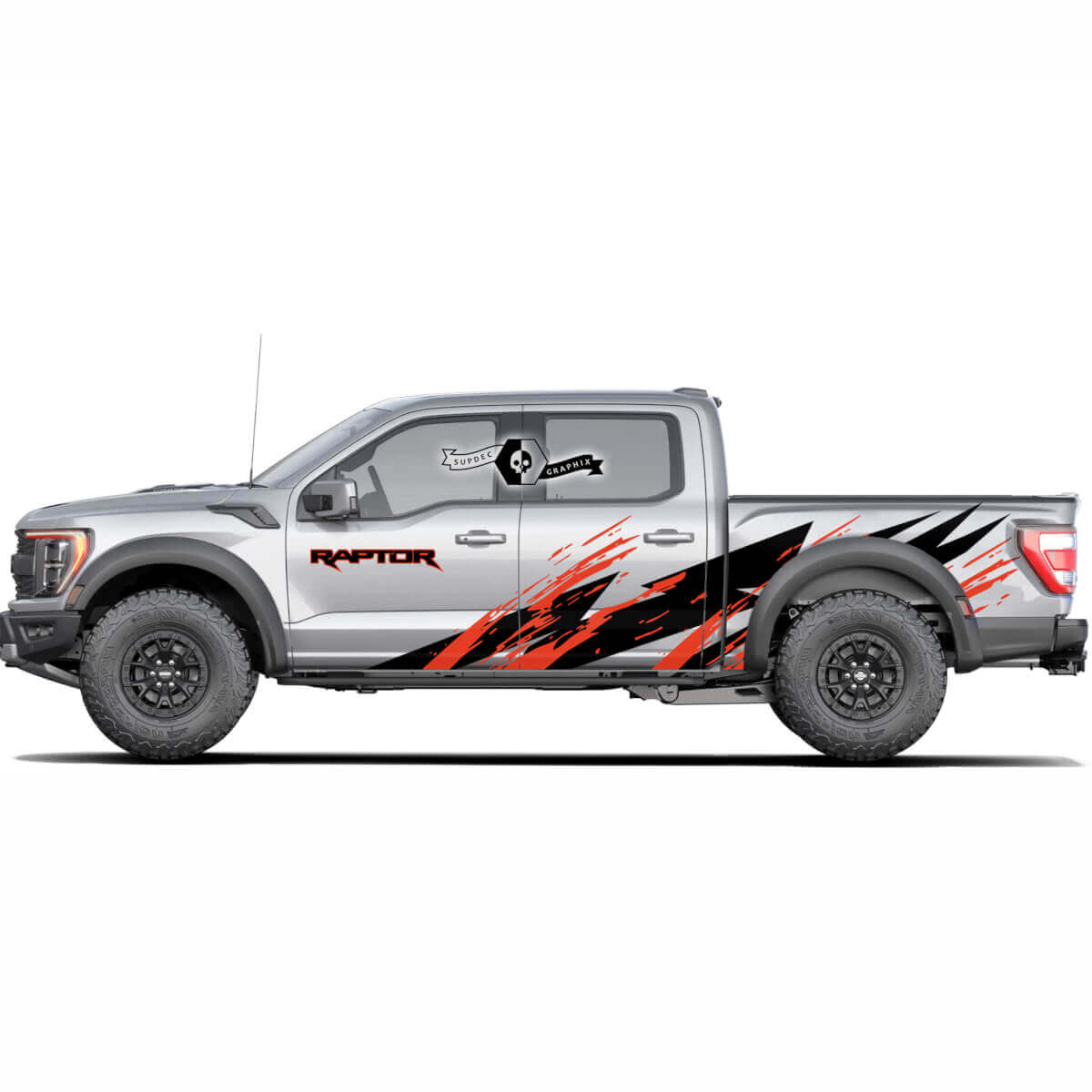 Pair Ford F150 Raptor Pickup 2 colours Splash Side WRAP decal sticker
