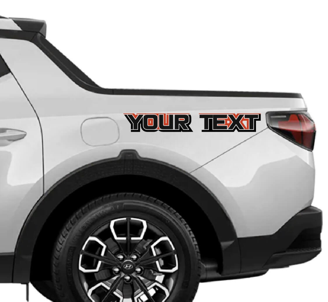 Side Bed 2 Colours Vinyl Stickers Decal Graphic Kit suitable for Hyundai Santa Cruz
