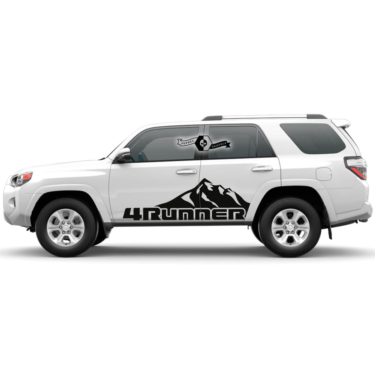 2x 4Runner 2023 Side Doors Vinyl Mountains Decals stripe Stickers for Toyota 4Runner TRD
