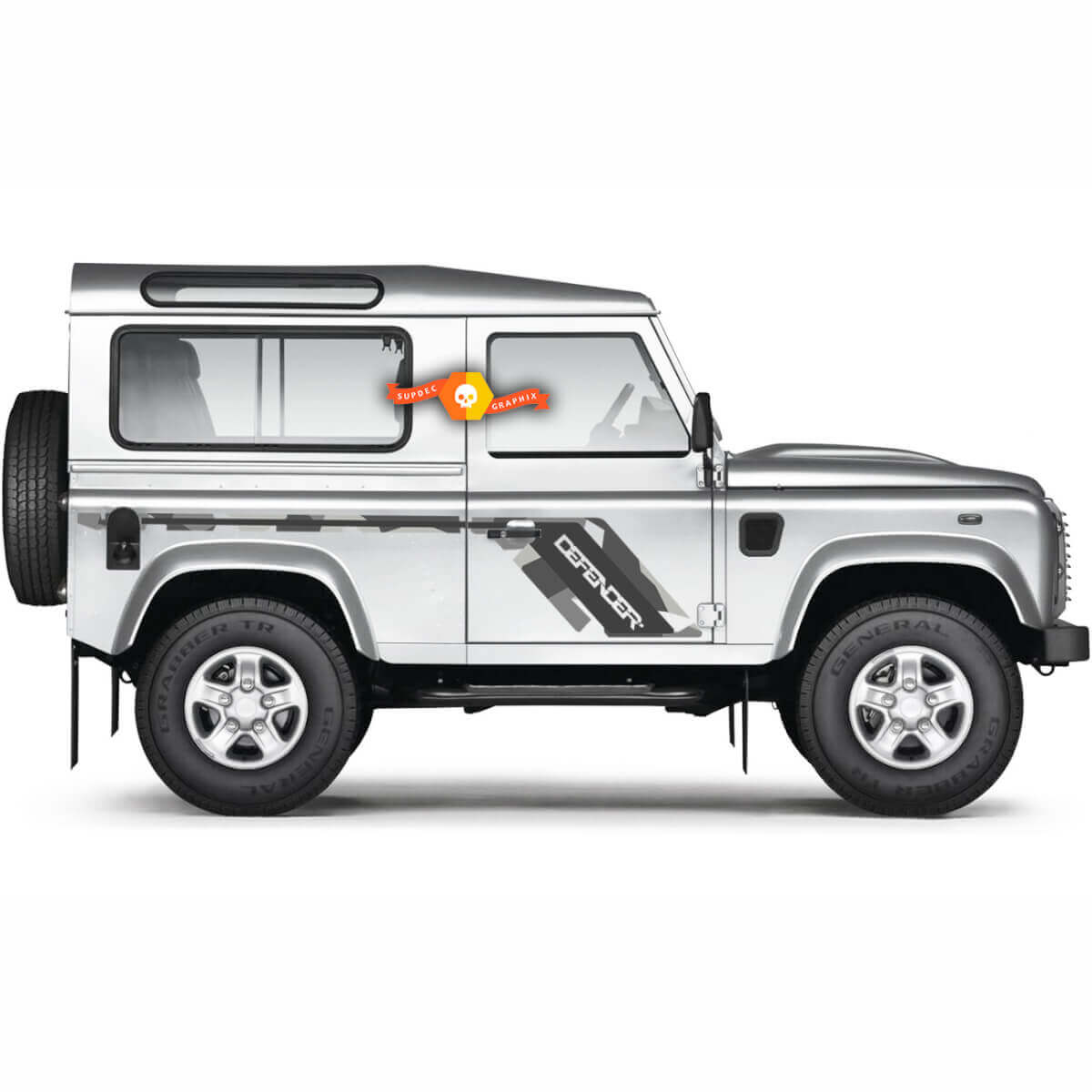 Camouflage Side Vinyl Decal Kit for Land Rover Defender 90