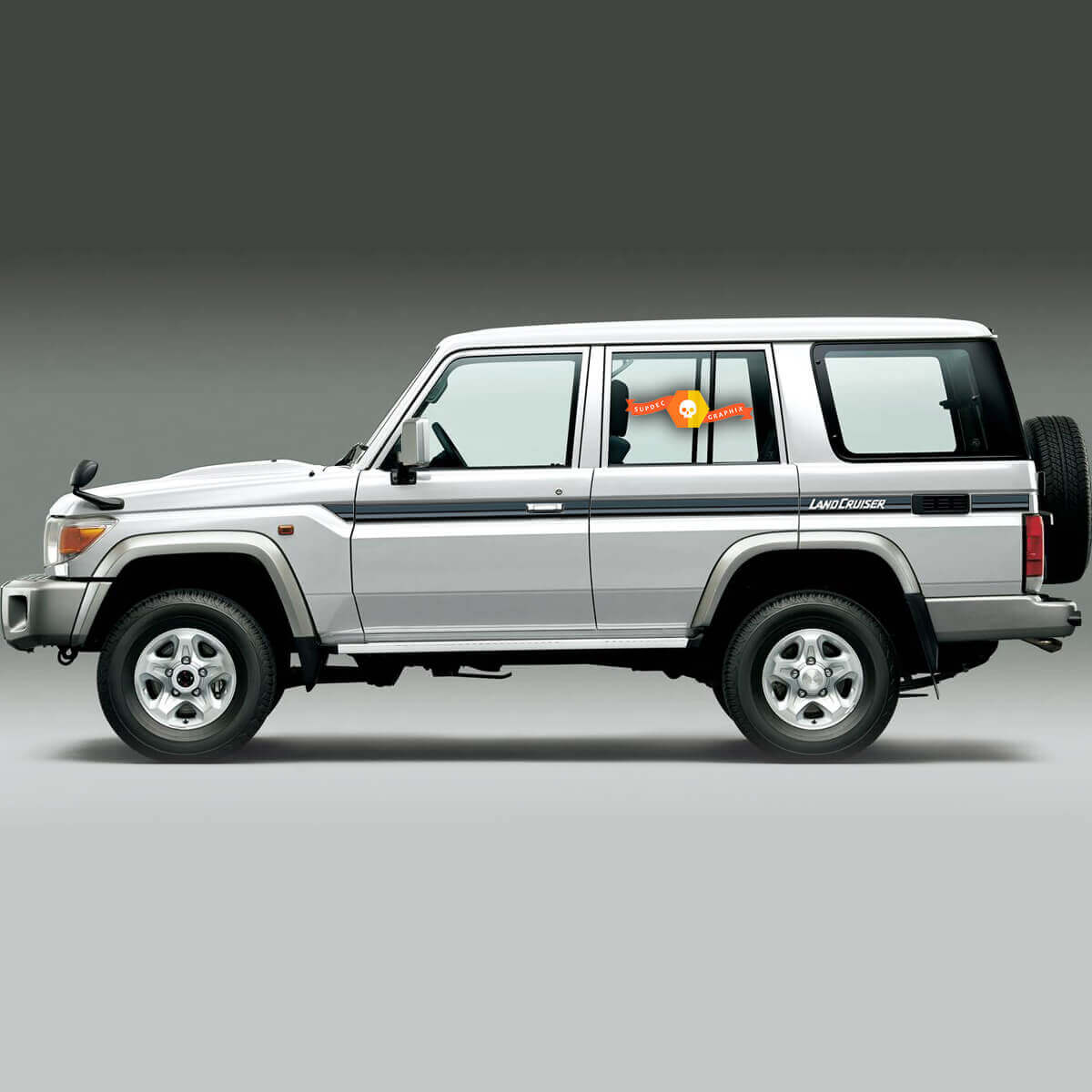 Retro Side Stripes Vinyl Decal Kit for Toyota Land Cruiser 70 Series