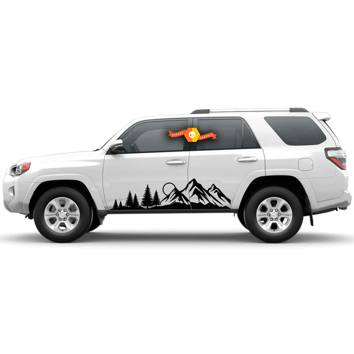 Mountain Forest Side Door Vinyl Decals Kit for Toyota 4Runner
