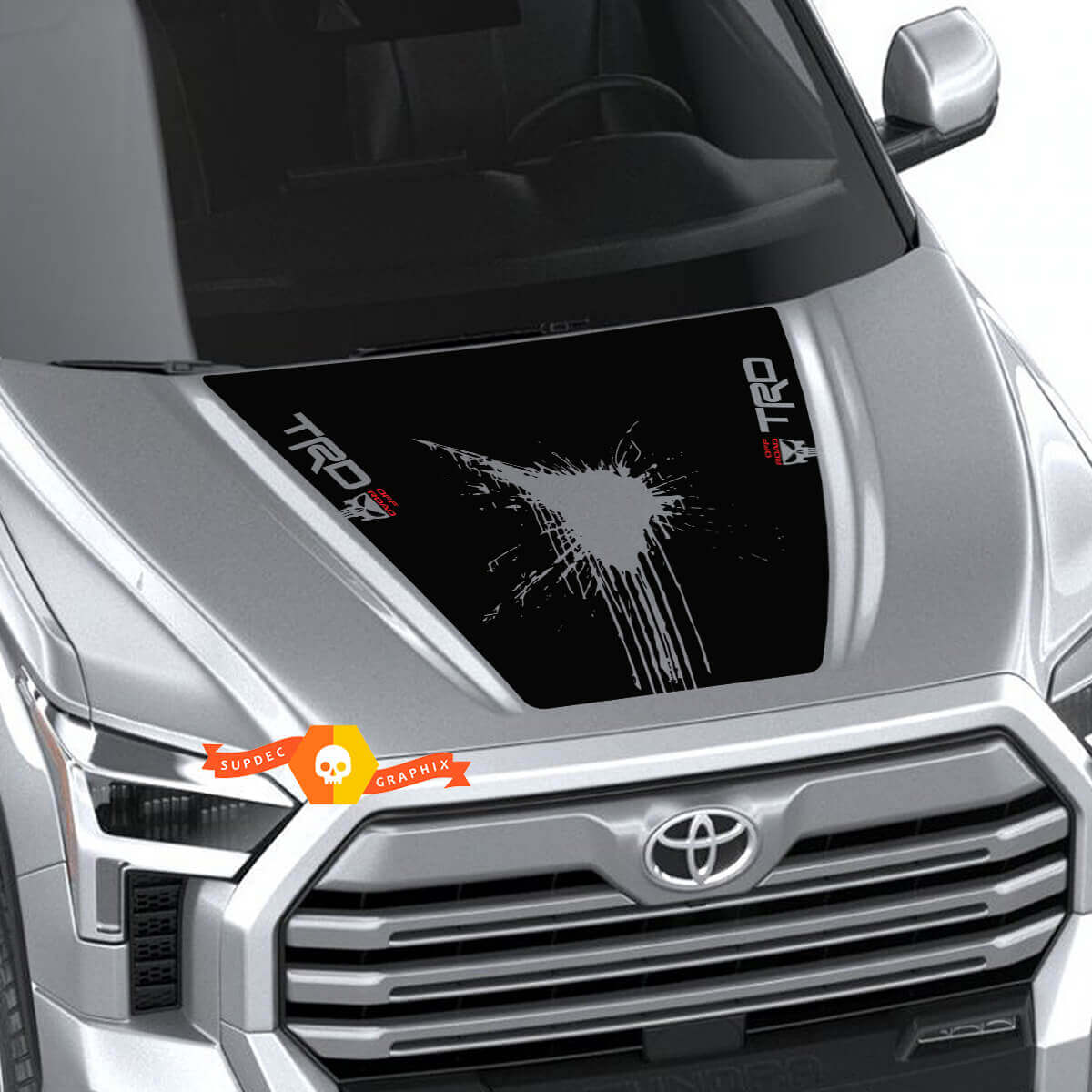 New Toyota Tundra 2022 Hood TRD SR5 Blood Punisher Wrap Decal Sticker Graphics SupDec Design
