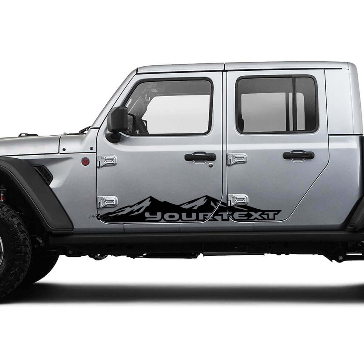 Mountains Big Custom Text Door Vinyl Graphics Decal Sticker for Jeep Gladiator