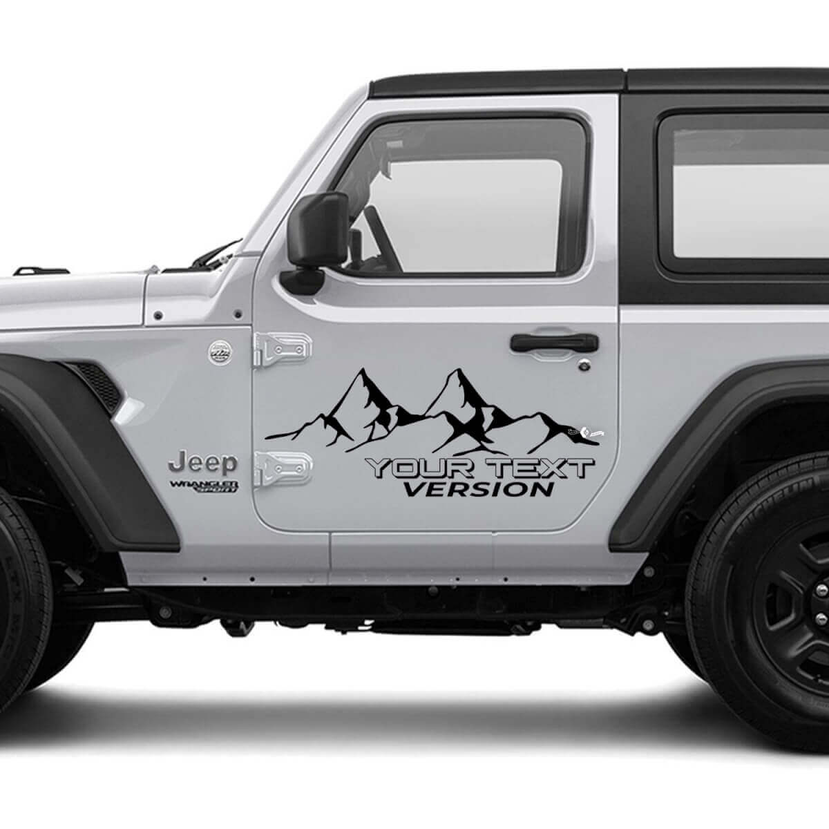 2 New JEEP Wrangler Unlimited Door Decal Sticker 4x4 off-road Mountains side Graphics Decal Sticker
