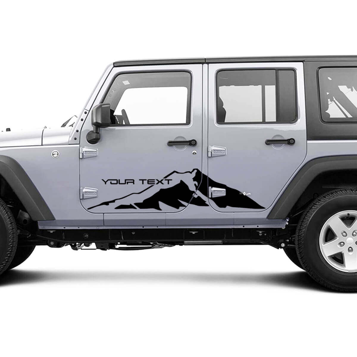 2 New JEEP Wrangler Unlimited 4 Door Decal Sticker Mountains side Graphics Decal Sticker
