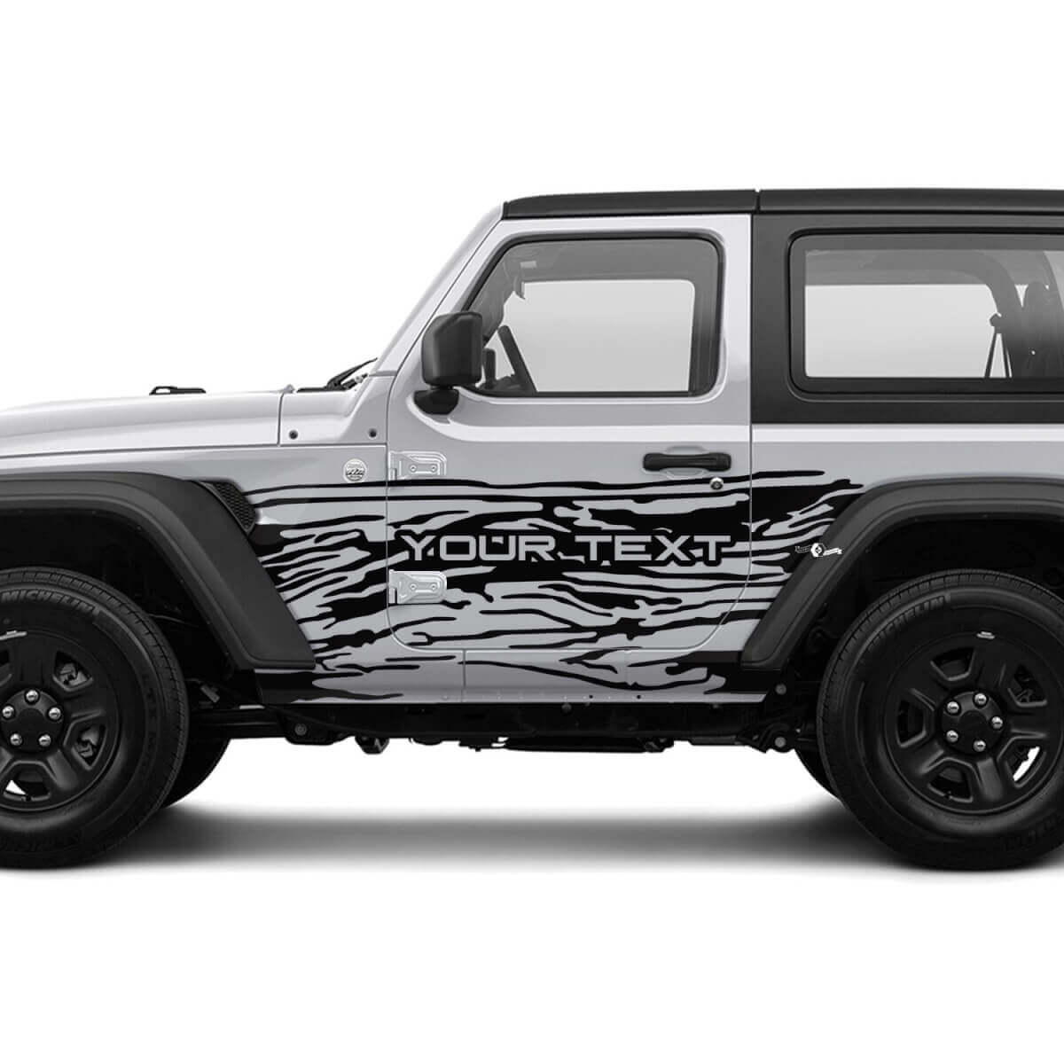 2 New JEEP Wrangler Unlimited 4 Door Decal Sticker 4x4 off-road Splash Mud Mountains side Graphics Decal Sticker
