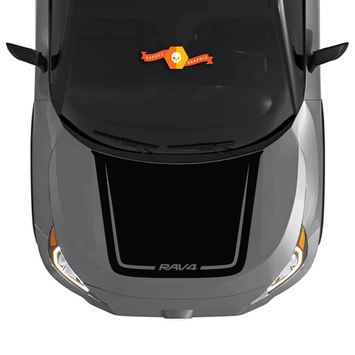 Hood RAV4 Decal Sticker Graphic Kit for Toyota RAV4 2019 - 2022 vinyl decal sticker
