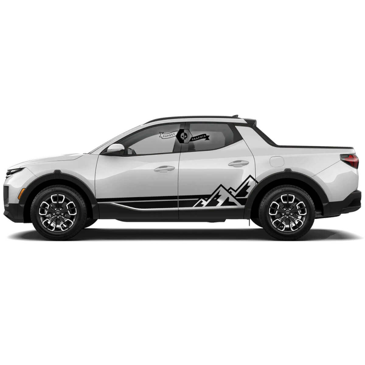Mountain Side Stripes Vinyl Decal Kit for Hyundai Santa Cruz